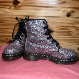 Dr. Martens 1460 Farrah Pink purple blue Glitter Sparkle Multicolor Boots Size 7